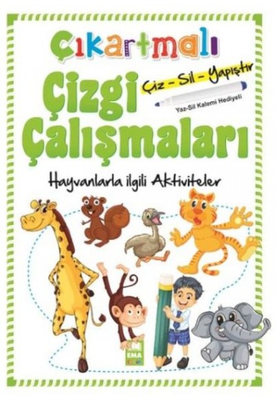 Çıkartmalı Çizgi Çalışmaları - Hayvanlarla İlgili Aktiviteler
