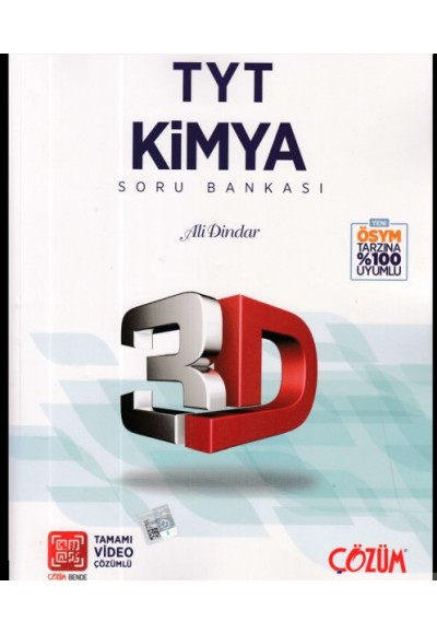 3D TYT Kimya Tamamı Video Çözümlü Soru Bankası (Yeni)