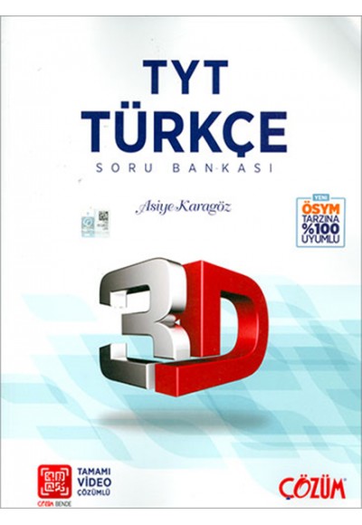 3D TYT Türkçe Tamamı Video Çözümlü Soru Bankası (Yeni)