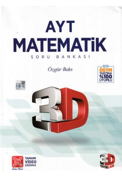 3D AYT Matematik Tamamı Video Çözümlü Soru Bankası (Yeni)