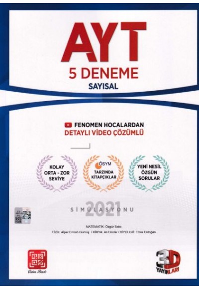 3D AYT Sayısal 5'li Paket Deneme