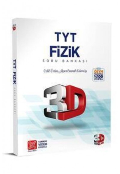 3D TYT Fizik Tamamı Video Çözümlü Soru Bankası (Yeni)