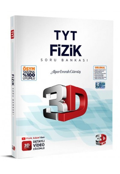 3D Yayınları  TYT Fizik Tamamı Video Çözümlü Soru Bankası