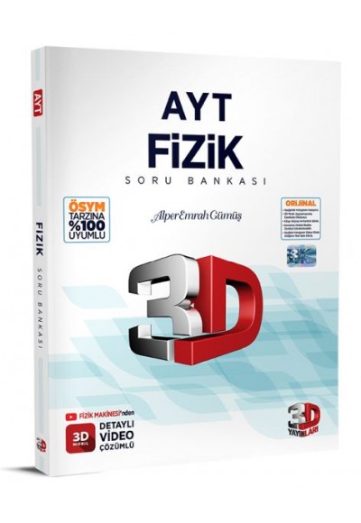 3D Yayınları  AYT Fizik Tamamı Video Çözümlü Soru Bankası