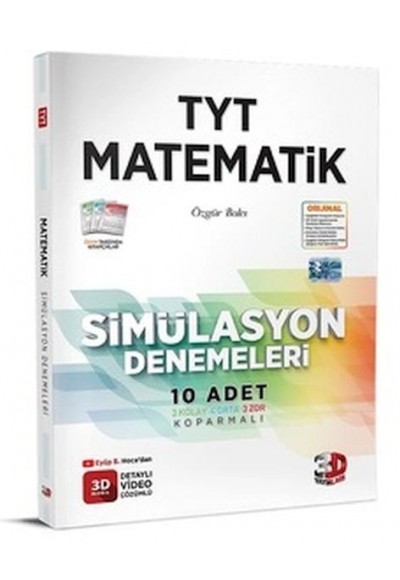 3D Yayınları TYT Matematik Simülasyon Denemeleri  Detaylı Video Çözümlü