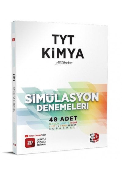 3D Yayınları TYT Kimya 48 Simülasyon Denemesi