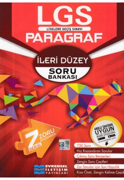 Evrensel 8. Sınıf LGS İleri Düzey Z Serisi Paragraf Soru Bankası (Yeni)