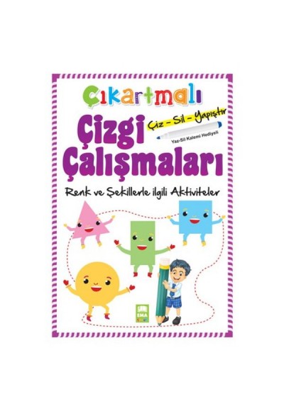 Çıkartmalı Çizgi Çalışmaları Renk ve Şekillerle İlgili Aktiviteler