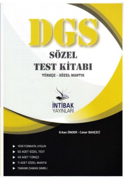 İntibak 2021 DGS Sözel Test Kitabı