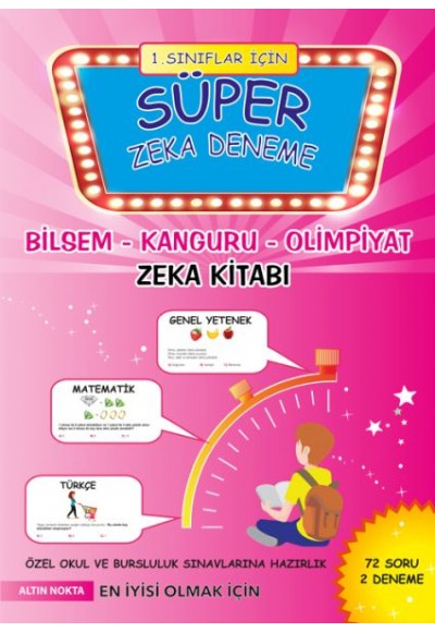 Altın Nokta 1. Sınıf Süper Zeka Deneme Bilsem - Kanguru - Olimpiyat Kitabı
