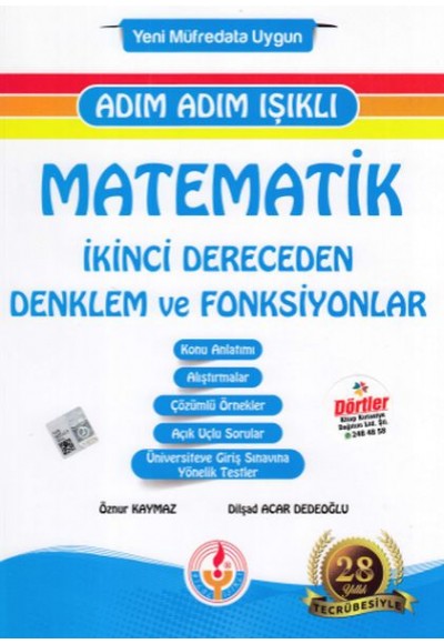 Bilal Işıklı Matematik İkinci Dereceden Denklem ve Fonksiyonlar Adım Adım Işıklı (Yeni)