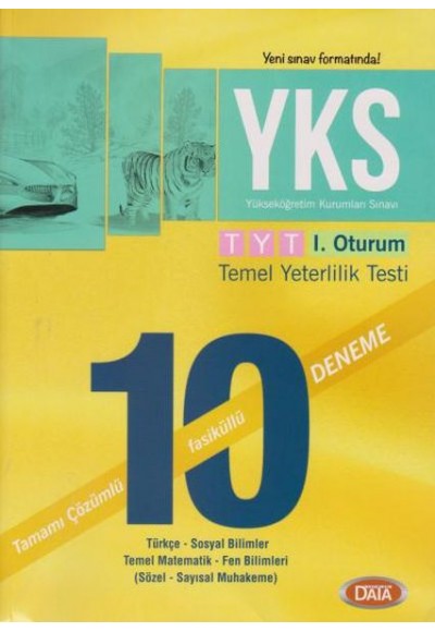 Data TYT Tamamı Çözümlü 10 Fasüküllü Deneme Sınavı