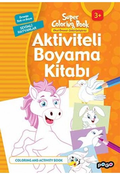 Aktiviteli Boyama Kitabı Sevimli Hayvanlar