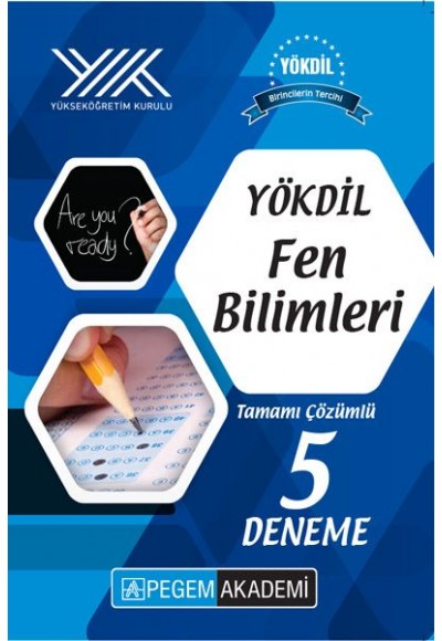 Pegem YÖKDİL Fen Bilimleri Tamamı Çözümlü 5 Deneme