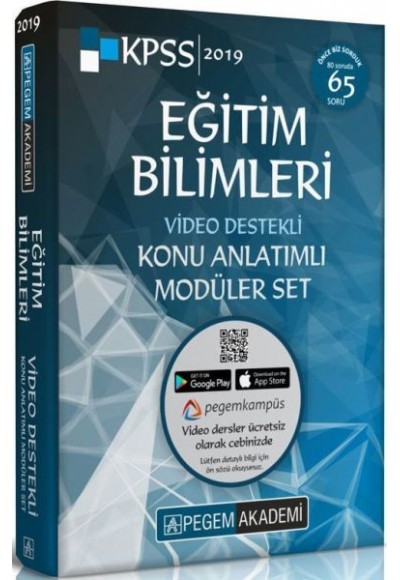 Pegem 2019 KPSS Eğitim Bilimleri Video Destekli Konu Anlatımlı Modüler Set 6 Kitap (Yeni)