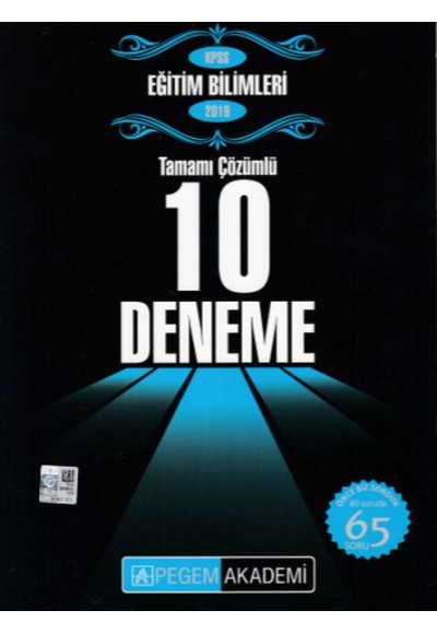Pegem 2019 KPSS Eğitim Bilimleri Tamamı Çözümlü 10 Deneme (Yeni)