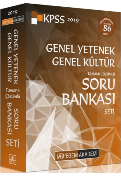 Pegem 2019 KPSS Genel Yetenek Genel Kültür Tamamı Çözümlü Soru Bankası Set 5 Kitap (Yeni)