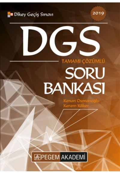 Pegem 2019 DGS Tamamı Çözümlü Soru Bankası (Yeni)
