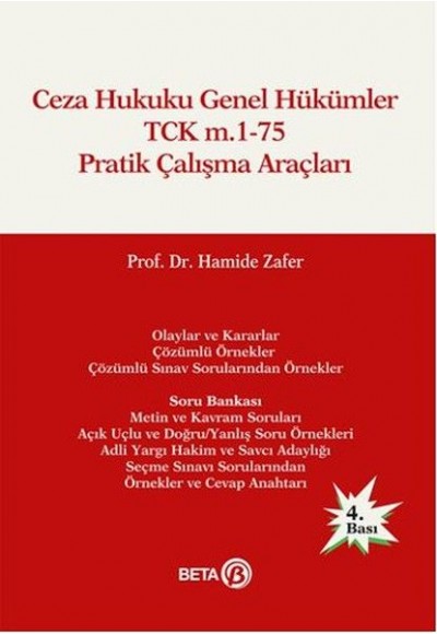 Ceza Hukuku Genel Hükümler TCK m.1-75 Pratik Çalışma Araçları