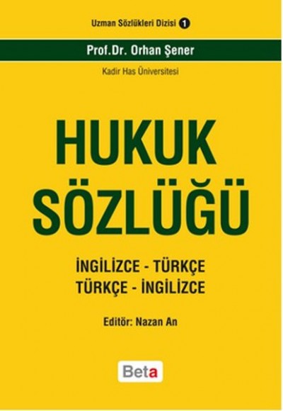 Hukuk Sözlüğü - İngilizce-Türkçe/Türkçe-İngilizce