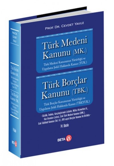 Türk Medeni Kanunu Türk Borçlar Kanunu Ciltli