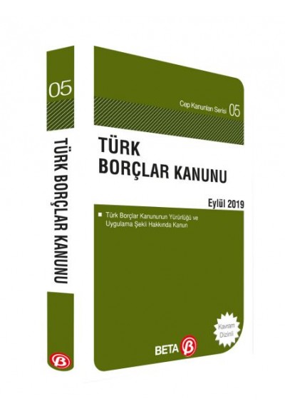 Cep Kanunları Serisi 05 - Türk Borçlar Kanunu (Cep Boy)