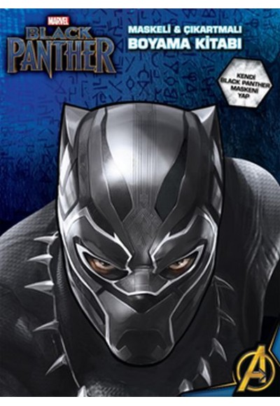 Marvel Black Panther Maskeli ve Çıkartmalı Boyama Kitabı