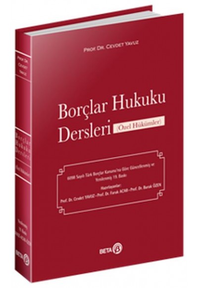 Borçlar Hukuku Dersleri  (Özel Hükümler)