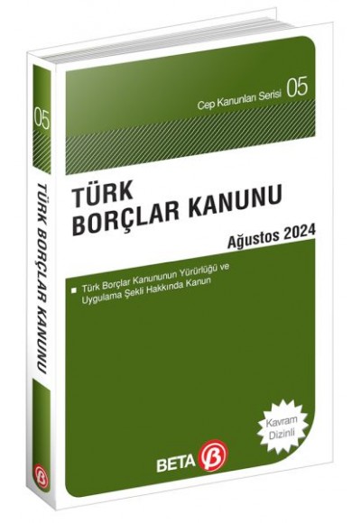 Türk Borçlar Kanunu - Eylül 2023