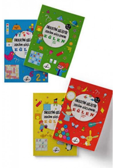 Dikkatini Geliştir, Zekanı Güçlendir ve Eğlen - 4 Kitap