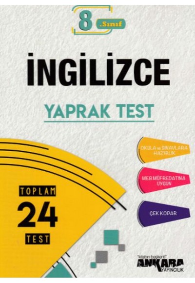 Ankara 8. Sınıf İngilizce Yaprak Test (Yeni)