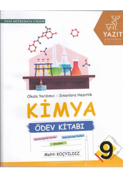 Yazıt 9. Sınıf Kimya Ödev Kitabı (Yeni)