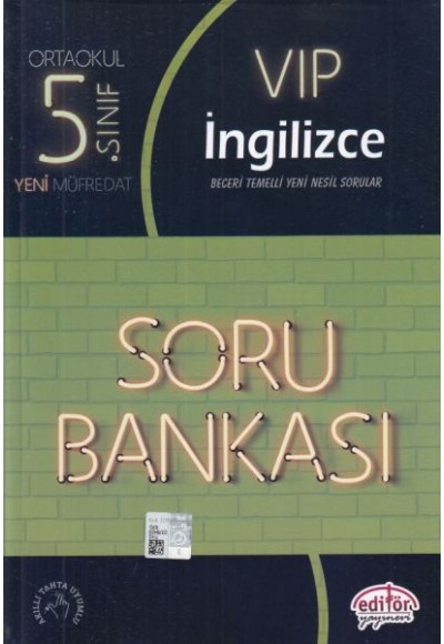 Editör 5. Sınıf VIP İngilizce Soru Bankası (Yeni)