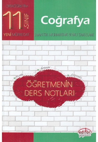 Editör 11. Sınıf Coğrafya Öğretmenin Ders Notları