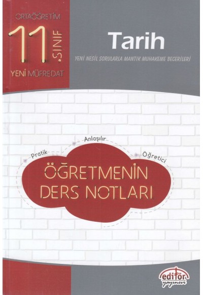 Editör - 11. Sınıf Tarih Öğretmenin Ders Notları