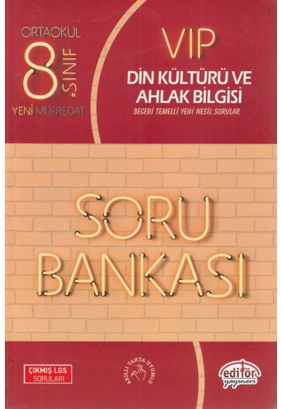 Editör 8. Sınıf VIP Din Kültürü ve Ahlak Bilgisi Soru Bankası (Yeni)