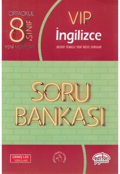 Editör 8. Sınıf VIP İngilizce Soru Bankası
