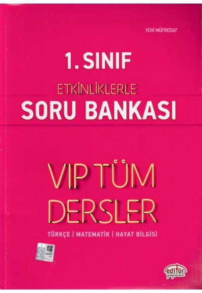 Editör 1. Sınıf VİP Tüm Dersler Etkinliklerle Soru Bankası Kırmızı Kitap (Yeni)