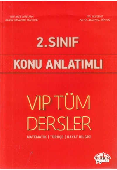 Editör 2. Sınıf VIP Tüm Dersler Konu Anlatımlı Kırmızı Kitap (Yeni)