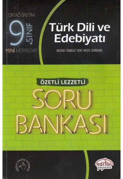 Editör 9. Sınıf Türk Dili ve Edebiyatı Özetli Lezzetli Soru Bankası (Yeni)