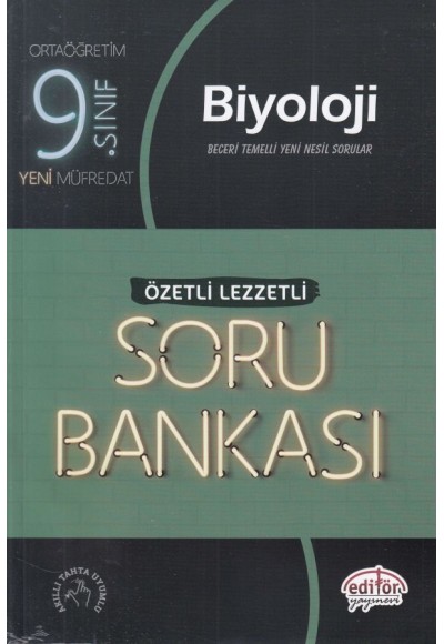 Editör 9. Sınıf Biyoloji Özetli Lezzetli Soru Bankası (Yeni)