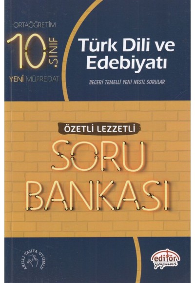 Editör 10. Sınıf Türk Dili ve Edebiyatı Özetli Lezzetli Soru Bankası (Yeni)