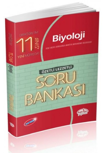 Editör 11. Sınıf Biyoloji Özetli Lezzetli Soru Bankası (Yeni)