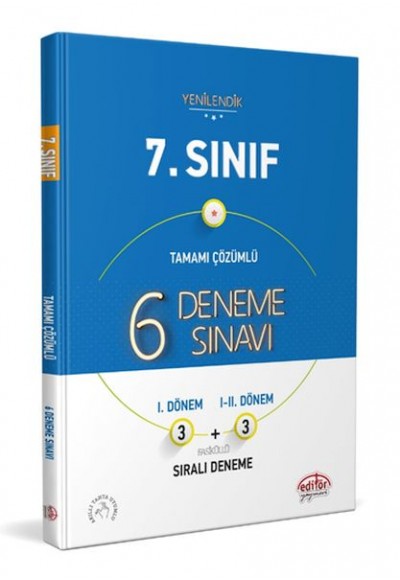 Editör 7. Sınıf 6 Deneme (3+3)  Sınavı Tamamı Çözümlü (YENİ)