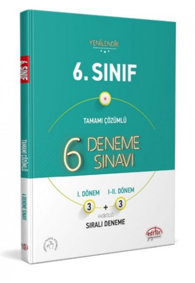 Editör 6. Sınıf 6 (3+3) Deneme Sınavı Tamamı Çözümlü (YENİ)