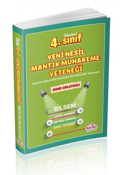 Editör 4. Sınıf Bilsem Yeni Nesil Mantık Muhakeme Yeteneği Konu Anlatımlı