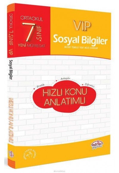 Editör 7. Sınıf VIP Sosyal Bilgiler Hızlı Konu Anlatımı (Yeni)