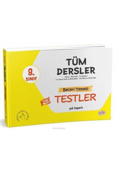Editör 8. Sınıf Tüm Dersler Beceri Temelli Testler (Yeni)
