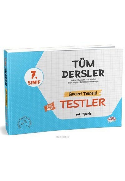 Editör 7. Sınıf Tüm Dersler Beceri Temelli Testler (Yeni)