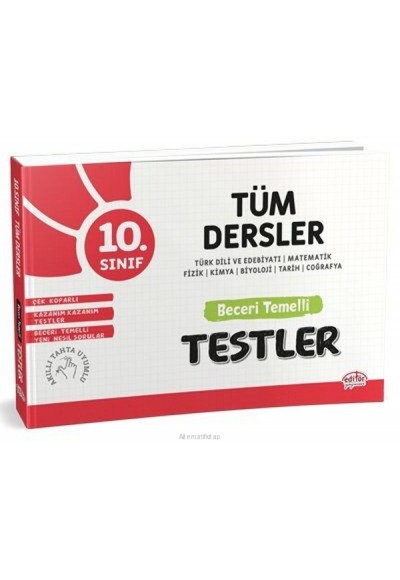 Editör 10. Sınıf Tüm Dersler Beceri Temelli Testler (Yeni)